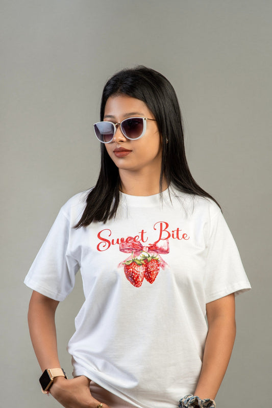 "Sweet Bite" Graphic T-Shirt | Trendy Women's Relaxed Fit Tee