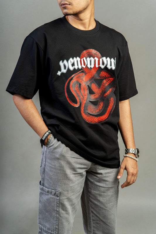 Oversized "Venomous" Graphic T-Shirt | Unisex Streetwear Tee