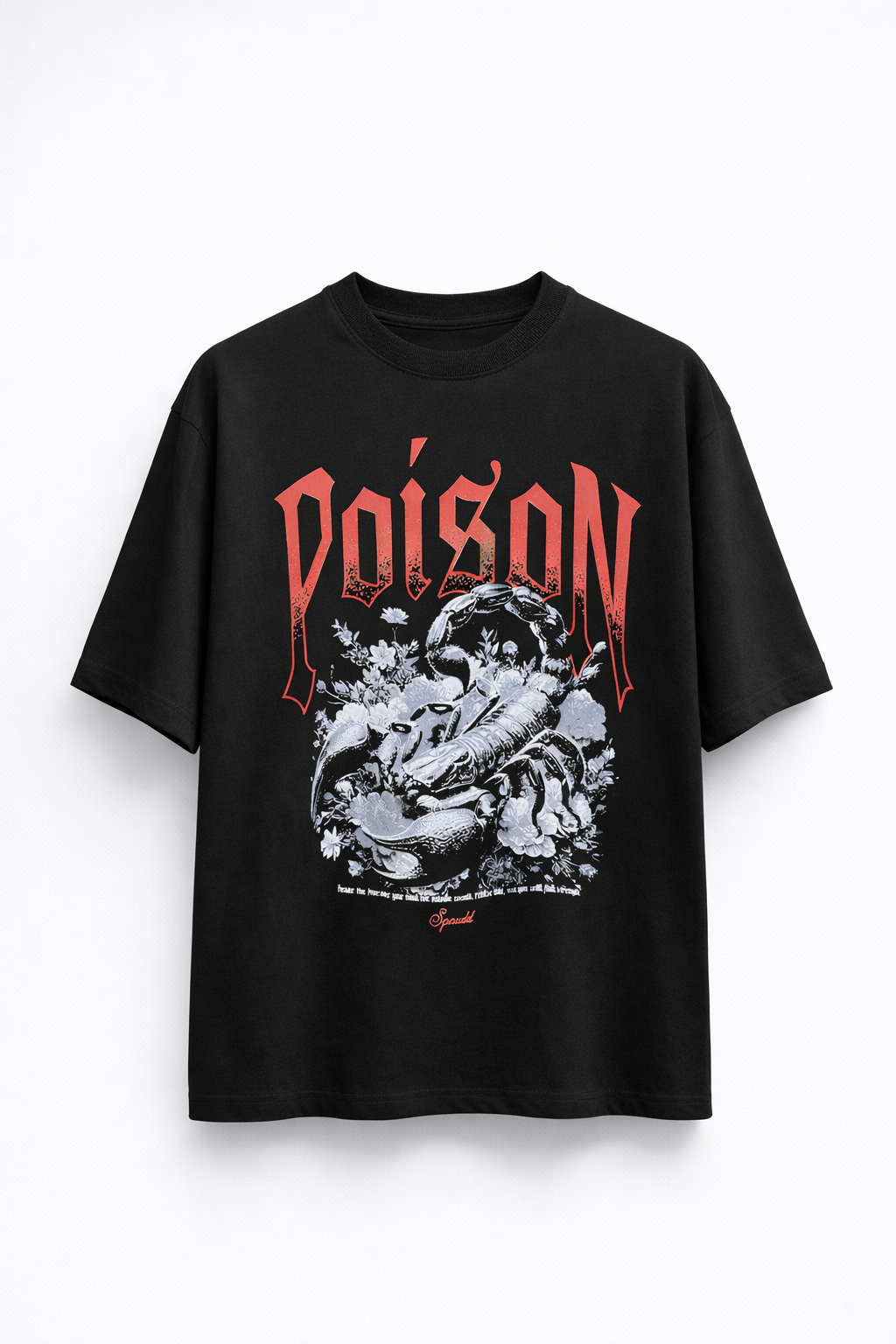 "Poison" Scorpion Graphic Oversized T-Shirt