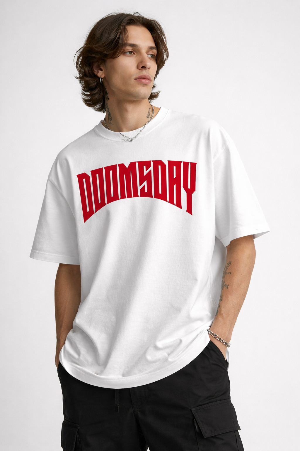 "Doomsday" Graphic Oversized  T-Shirt