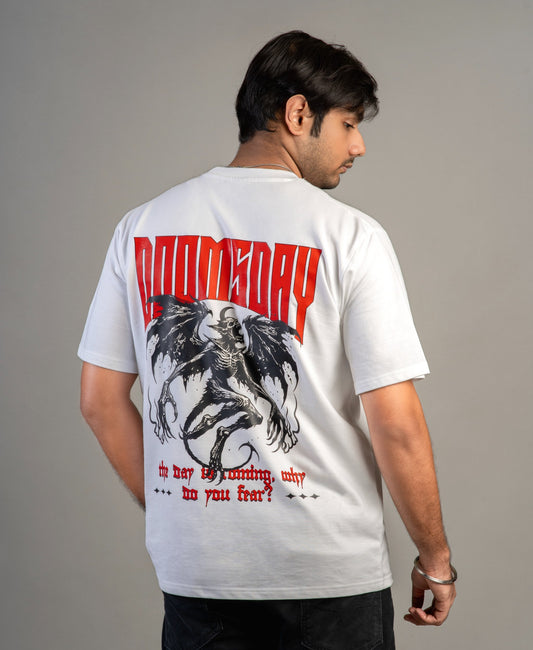 "Doomsday" Graphic Oversized  T-Shirt | Unisex Gothic Streetwear