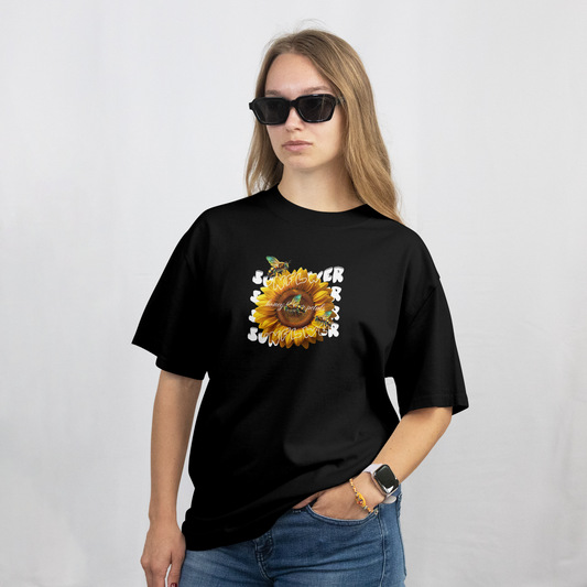Sunflower Graphic T-Shirt | Aesthetic Women's Relaxed Fit Tee