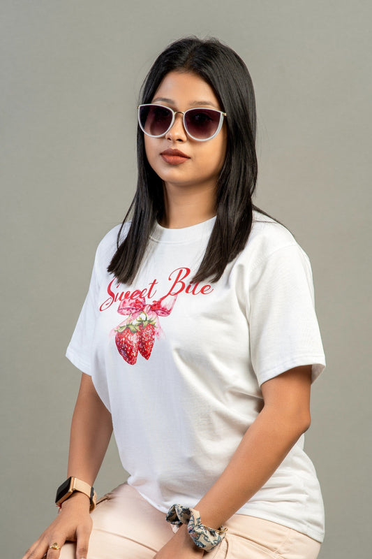 "Sweet Bite" Graphic T-Shirt | Trendy Women's Relaxed Fit Tee