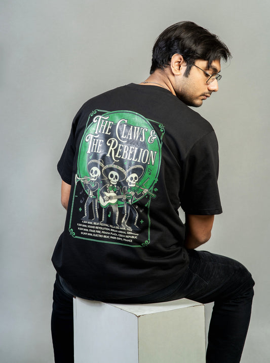 "The Claws & The Rebellion" Oversized T-Shirt | Unisex Band Style Streetwear