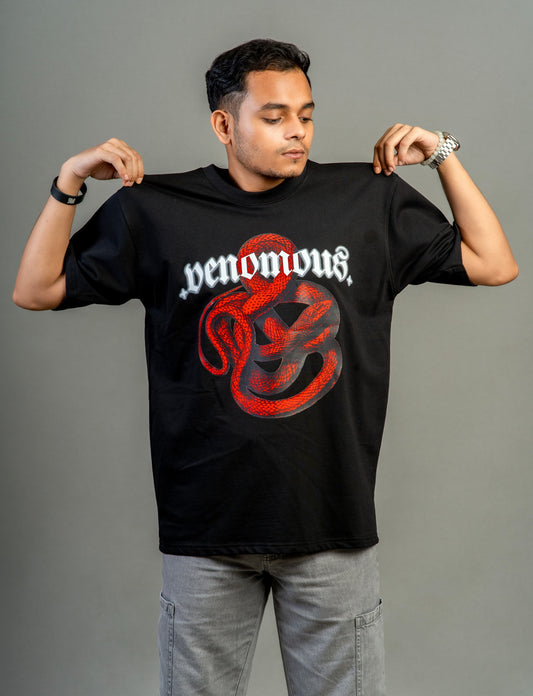 Oversized "Venomous" Graphic T-Shirt | Unisex Streetwear Tee